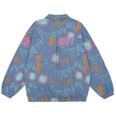 Jacke mit Graffiti-Muster im Volldruck